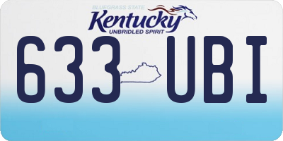KY license plate 633UBI