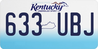 KY license plate 633UBJ