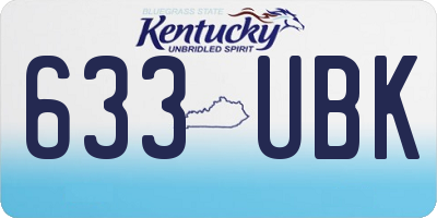 KY license plate 633UBK