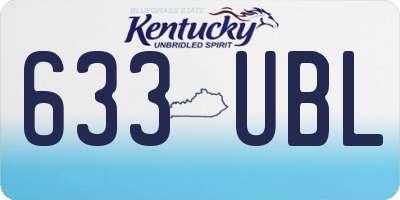 KY license plate 633UBL