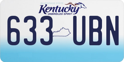 KY license plate 633UBN
