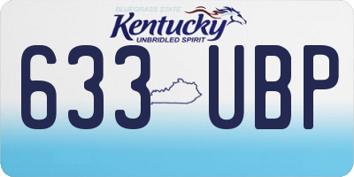 KY license plate 633UBP