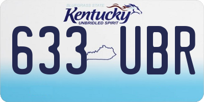 KY license plate 633UBR