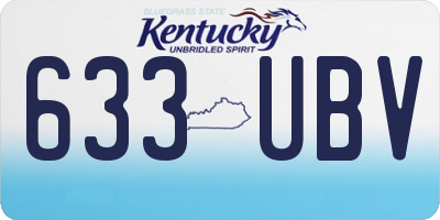 KY license plate 633UBV