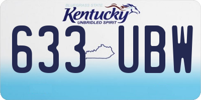 KY license plate 633UBW