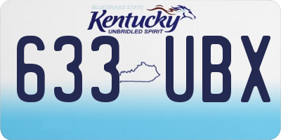 KY license plate 633UBX
