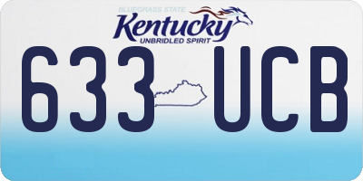 KY license plate 633UCB