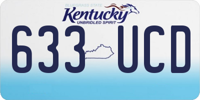 KY license plate 633UCD