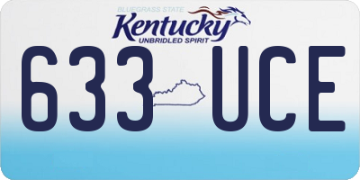 KY license plate 633UCE