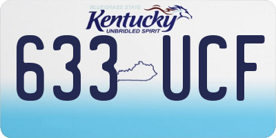 KY license plate 633UCF