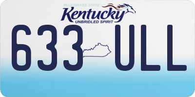 KY license plate 633ULL