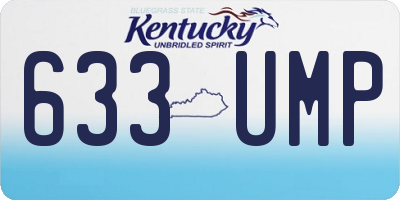 KY license plate 633UMP
