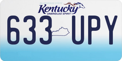 KY license plate 633UPY