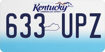 KY license plate 633UPZ