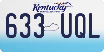 KY license plate 633UQL