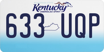 KY license plate 633UQP