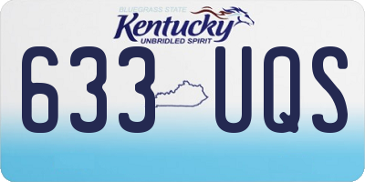 KY license plate 633UQS
