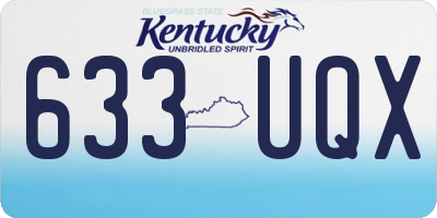 KY license plate 633UQX
