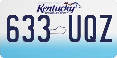 KY license plate 633UQZ