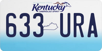 KY license plate 633URA
