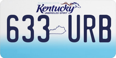 KY license plate 633URB