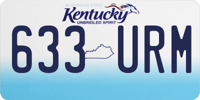 KY license plate 633URM