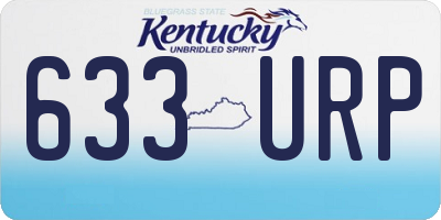 KY license plate 633URP
