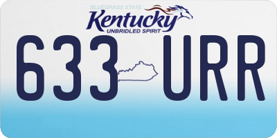 KY license plate 633URR