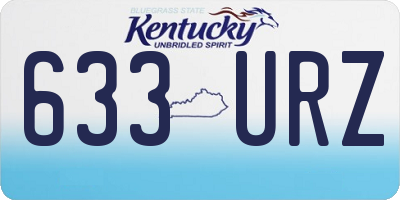 KY license plate 633URZ