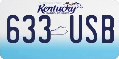 KY license plate 633USB