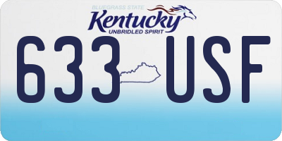 KY license plate 633USF