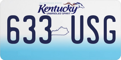 KY license plate 633USG