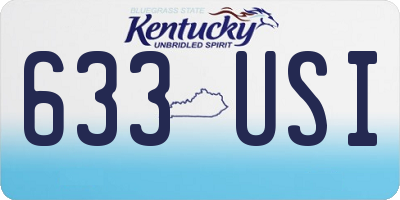 KY license plate 633USI
