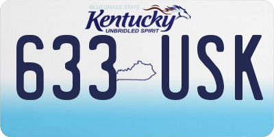 KY license plate 633USK