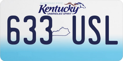 KY license plate 633USL