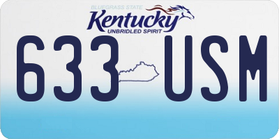 KY license plate 633USM