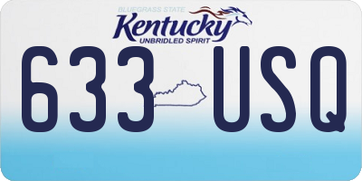 KY license plate 633USQ