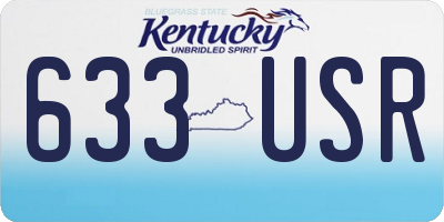 KY license plate 633USR
