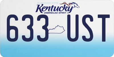 KY license plate 633UST