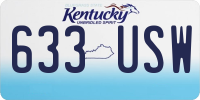 KY license plate 633USW