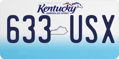 KY license plate 633USX