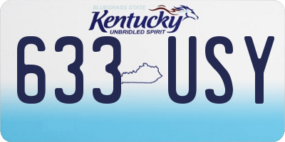 KY license plate 633USY