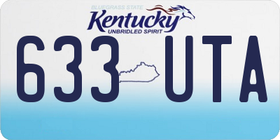 KY license plate 633UTA
