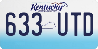 KY license plate 633UTD