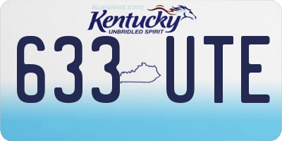 KY license plate 633UTE