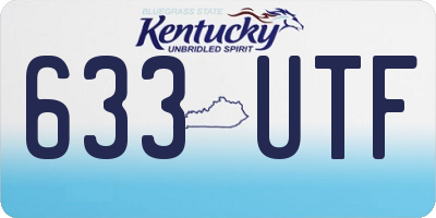 KY license plate 633UTF