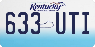KY license plate 633UTI