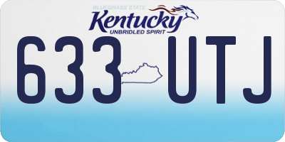 KY license plate 633UTJ