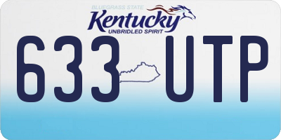 KY license plate 633UTP