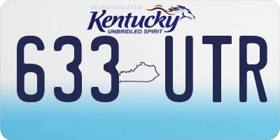 KY license plate 633UTR